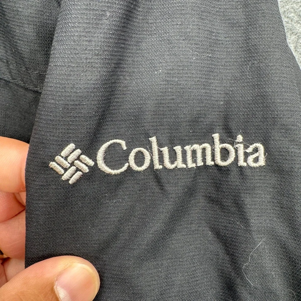 Columbia Full Zip Jacket Mens M Black Long Sleeve Fleece Lined Outdoor Jacket